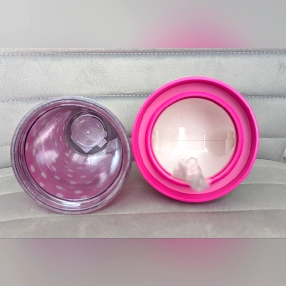 NWOT Hello Kitty Plastic Pink Polka Dot Tumbler/Water Bottle/Glass/Cup - Picture 6 of 8